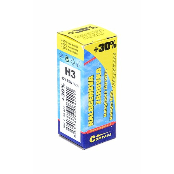 Compass Žárovka 12V H3 55W Pk22s box FLASH +30%