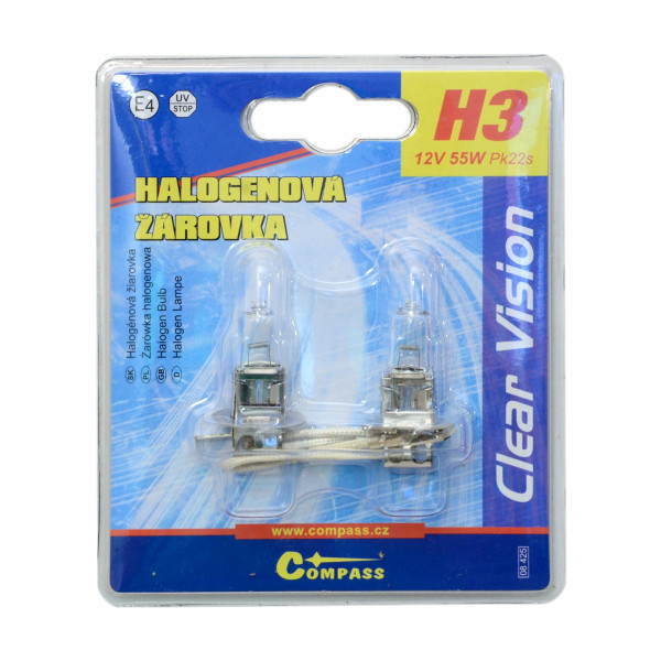 Compass Žárovka 12V H3 55W Pk22s blister 2ks