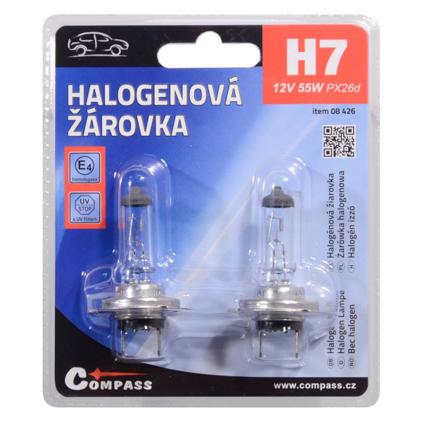 Compass Žárovka 12V H7 55W PX26d blister 2ks