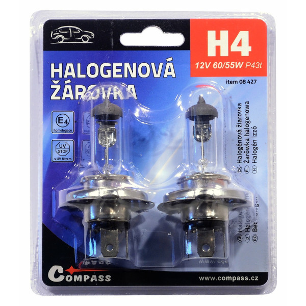 Compass Žárovka 12V H4 60/55W P43t blister 2ks