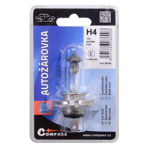 Compass Žárovka 12V H4 60/55W P43t blister 1ks