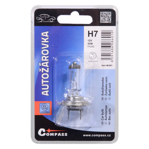 Compass Žárovka 12V H7 55W PX26d blister 1ks
