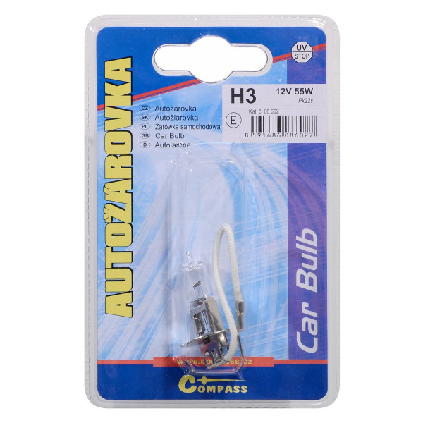 Compass Žárovka 12V H3 55W Pk22s blister 1ks