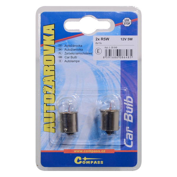 Compass Žárovka 12V R5W 5W Ba15s blister 2ks