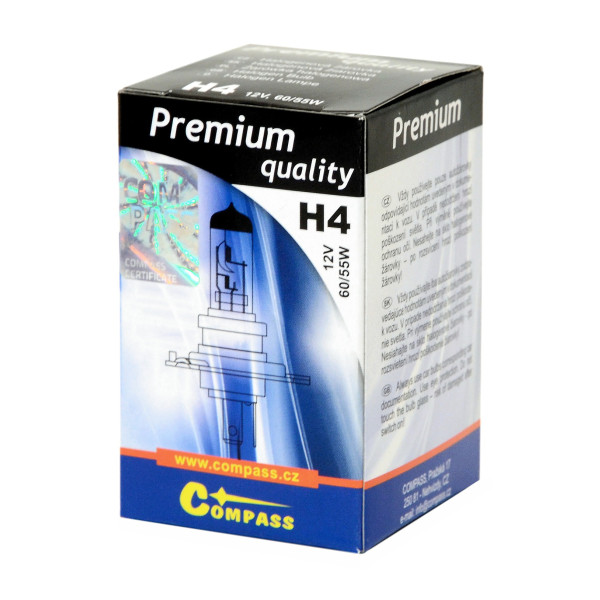 Compass Žárovka 12V H4 PREMIUM 60/55W P43t box