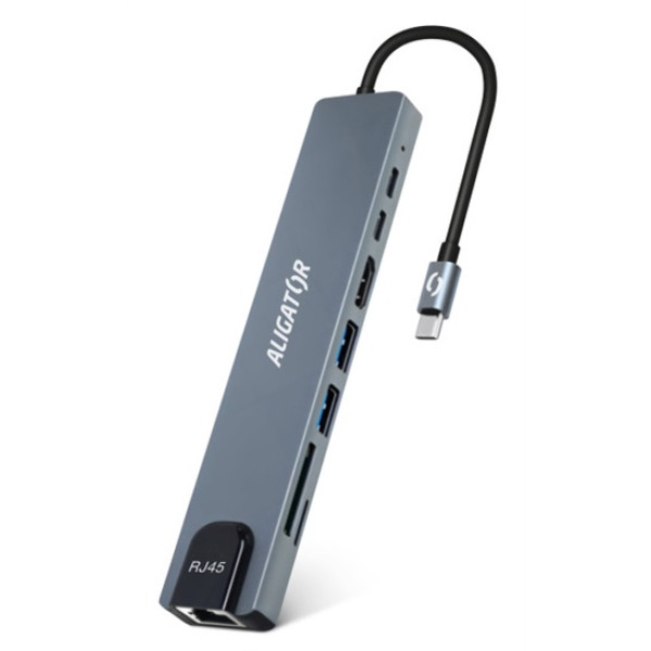 ALI dok. stanice USB-C / Hub 8v1 AHUB001