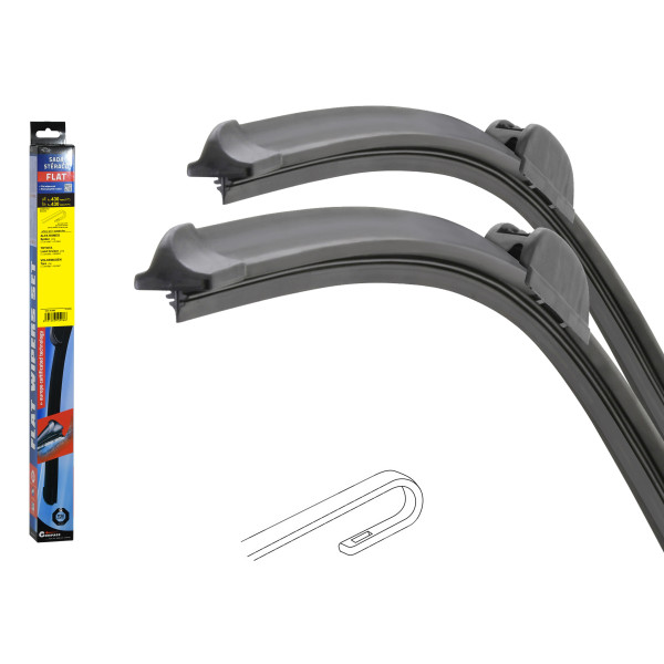 Compass Stěrače FLAT SET (HOOK) 430+430mm