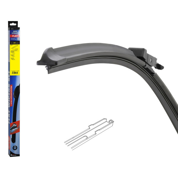 Compass Stěrač FLAT SET (SLOT) 660mm