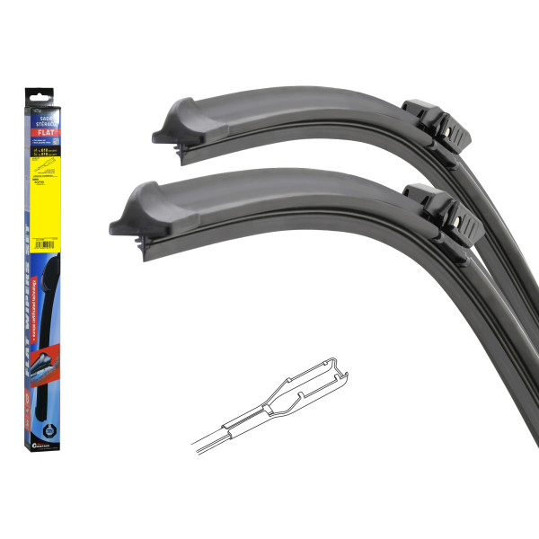 Compass Stěrače FLAT SET (TALON) 610+510mm