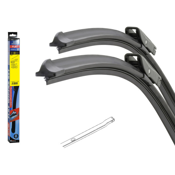 Compass Stěrače FLAT SET (BOLT) 450+480mm