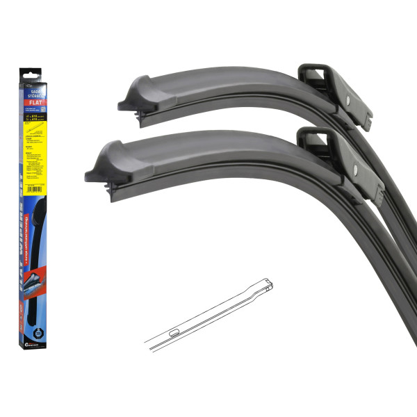 Compass Stěrače FLAT SET (BOLT) 610+410mm