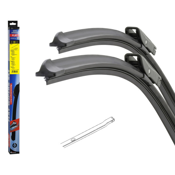 Compass Stěrače FLAT SET (BOLT) 660+480mm