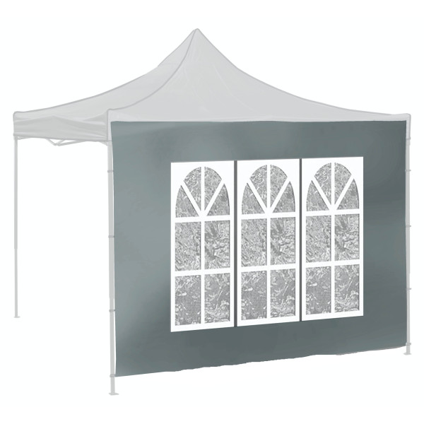 Cattara Bočnice pro párty stan WINDOW 2x3m 420D šedá WATERPROOF