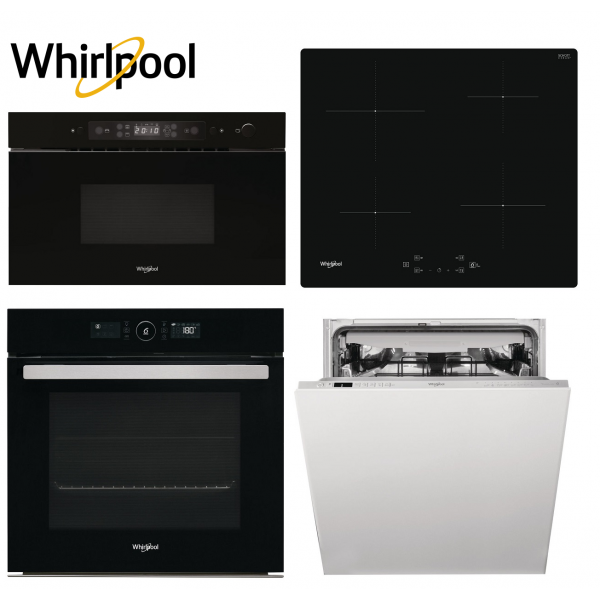 Set WHIRLPOOL AKZ9 6230 NB + AMW 439 NB + WS Q7360 NE + WIC 3C33 PFE + Záruka 5 let na MOTOR VENTILÁTORU trouby a MOTOR ČERPADLA myčky