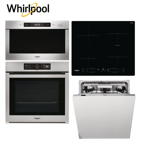 Set WHIRLPOOL OAKZ9 6200 CS IX + AMW 439 IX +  WB B8360 NE + WIO 3O540 PELG + Záruka 5 let na MOTOR VENTILÁTORU trouby a ČERPADLA myčky