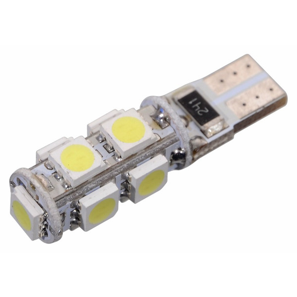Compass Žárovka 9 SMD LED 12V T10 s rezistorem CAN-BUS ready bílá