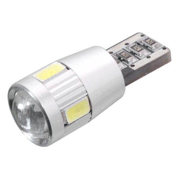 Compass Žárovka 6 SMD LED 12V T10 s rezistorem CAN-BUS ready bílá