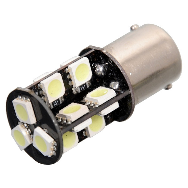 Compass Žárovka 19 SMD LED 12V Ba15S s rezistorem CAN-BUS ready bílá