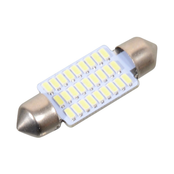 Compass Žárovka 27 SMD LED 12V suf. SV8.5 38mm bílá