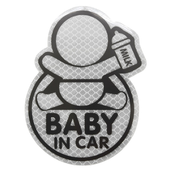 Compass Dekor samolepící BABY IN CAR stříbrný