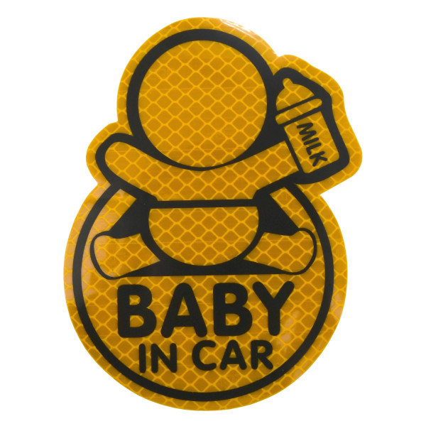 Compass Dekor samolepící BABY IN CAR žlutý