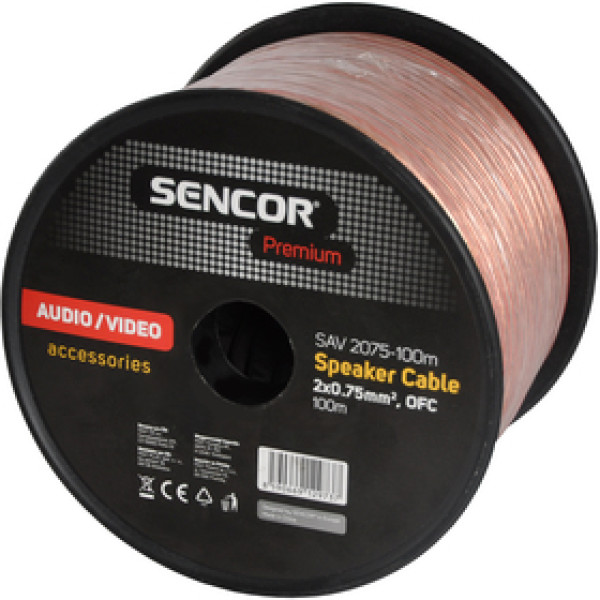 Sencor 2x0,75mm2 SAV 2075-100m repro kabel