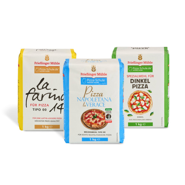 Speciální mouky na PIZZU - Startovací sada - Typ 00 - 3 x 1 kg, 3 x 1 kg