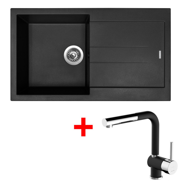 Sinks AMANDA 860 Nanoblack+MIX 3 P Nanoblack