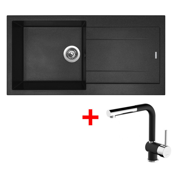 Sinks AMANDA 990 Nanoblack+MIX 3 P Nanoblack