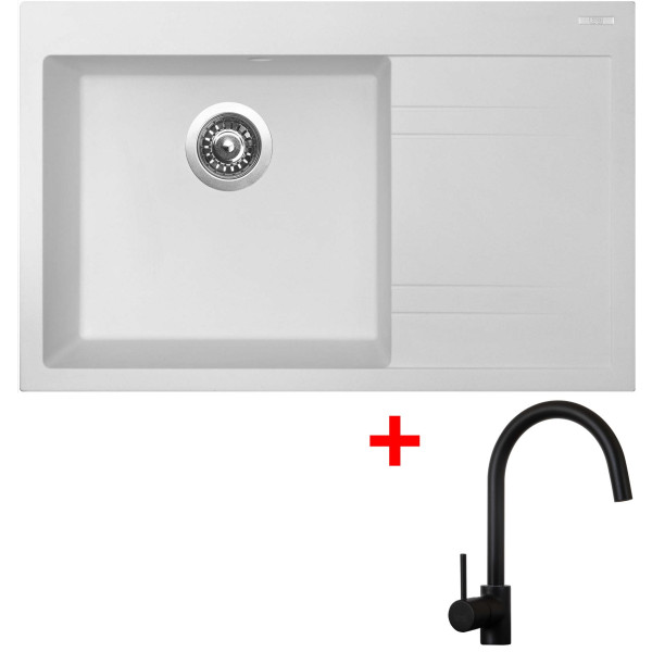 Sinks RIM 780 L Milk + Vitalia černá matná
