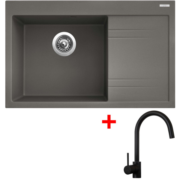 Sinks RIM 780 L Truffle + Vitalia černá matná