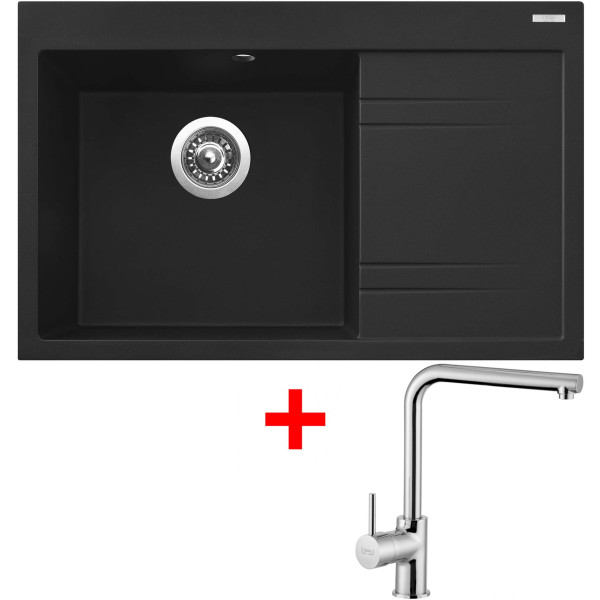 Sinks RIM 780 L Metalblack + Elka