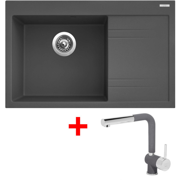 Sinks RIM 780 L Titanium + Mix 3 P GR