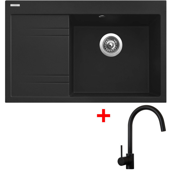 Sinks RIM 780 P Metalblack + Vitalia černá matná