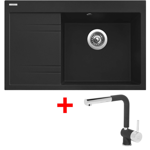 Sinks RIM 780 P Metalblack + Mix 3 P GR
