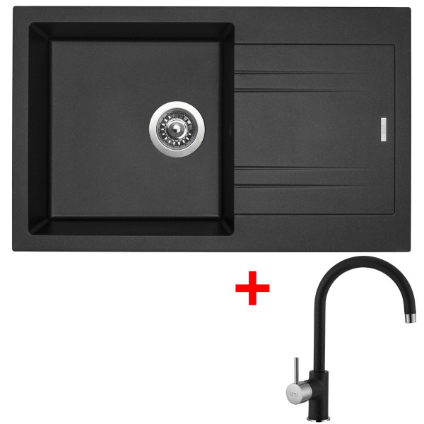 Sinks LINEA 780 Metalblack + Vitalia GR