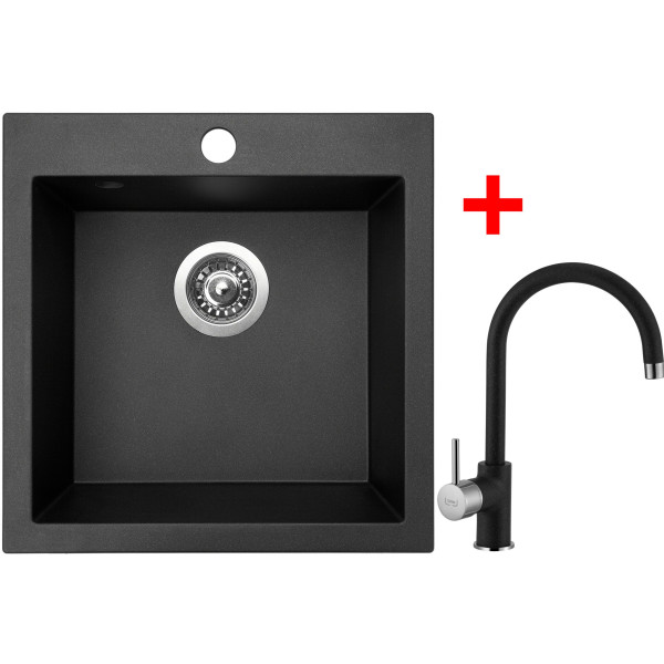 Sinks VIVA 455 Metalblack + Vitalia GR