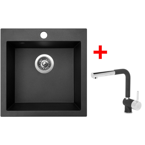 Sinks VIVA 455 Metalblack + Mix 3 P GR
