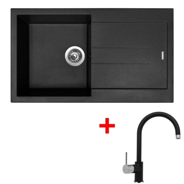 Sinks AMANDA 860 Pureblack + Vitalia GR