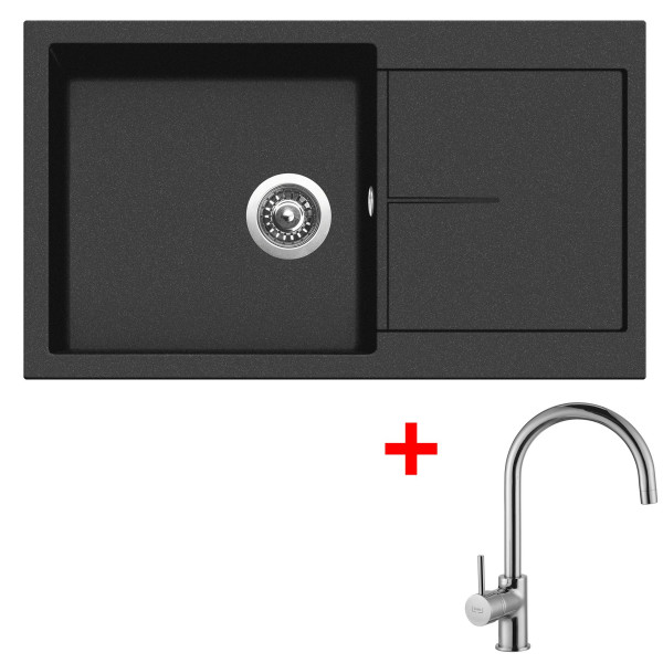 Sinks INFINITY 860 Metalblack + Vitalia