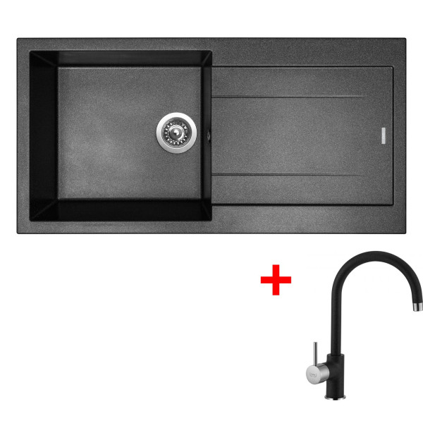 Sinks AMANDA 990 Metalblack + Vitalia GR