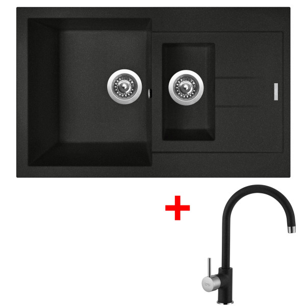 Sinks AMANDA 780.1 Metalblack + Vitalia GR