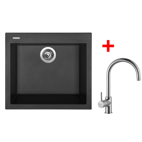 Sinks CUBE 560 Pureblack + Vitalia