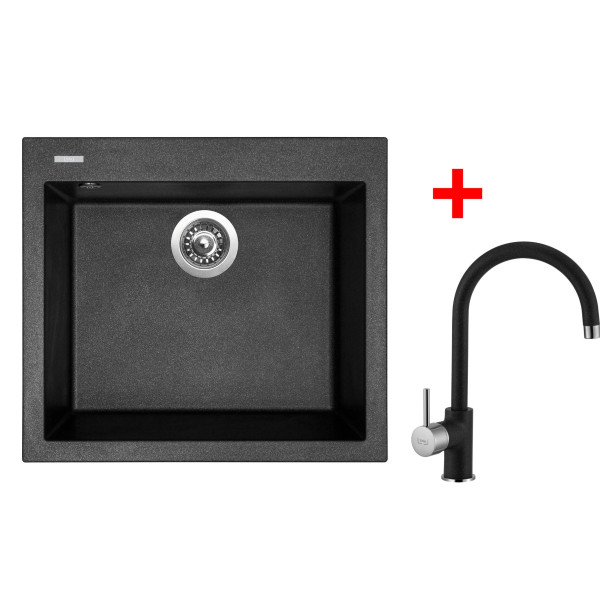 Sinks CUBE 560 Metalblack + Vitalia GR