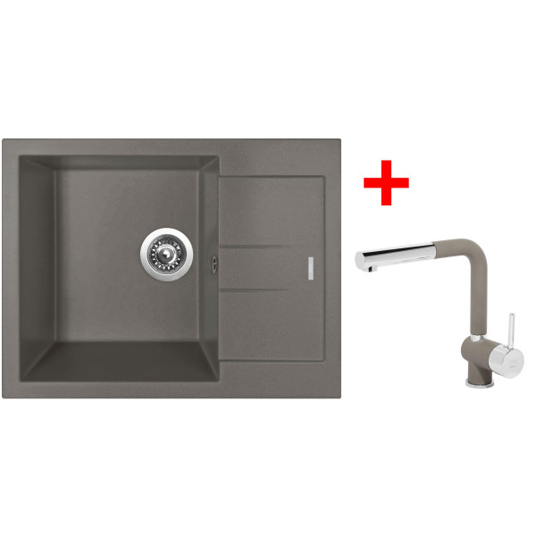 Sinks AMANDA 650 Truffle + Mix 3 P GR