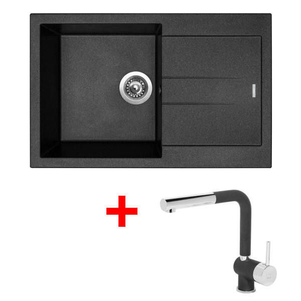 Sinks AMANDA 780 Metalblack + Mix 3 P GR