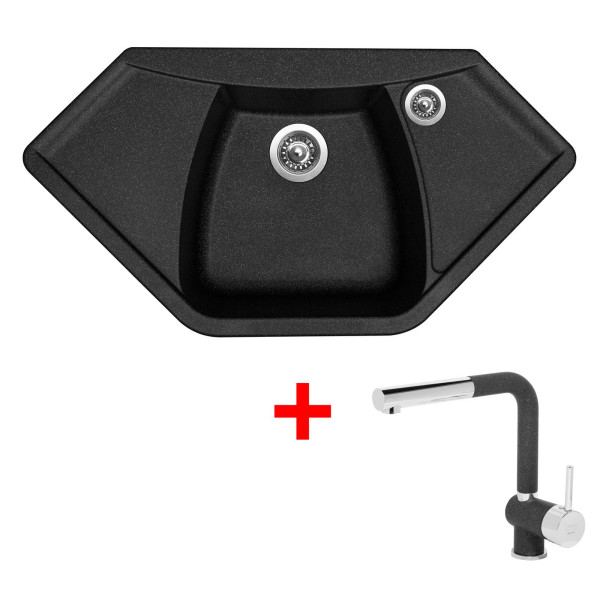 Sinks NAIKY 980 Granblack + Mix 3 P GR