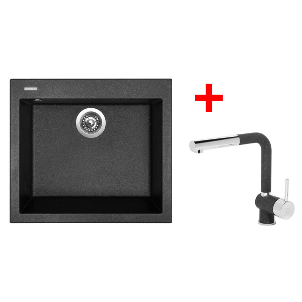Sinks CUBE 560 Granblack + Mix 3 P GR