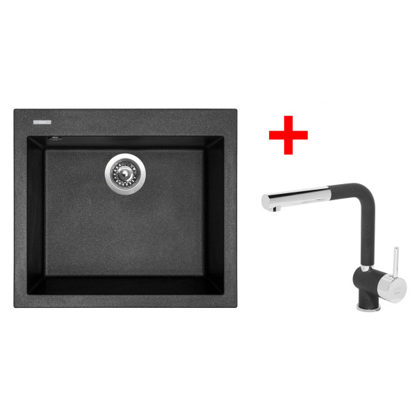 Sinks CUBE 560 Metalblack + Mix 3 P GR
