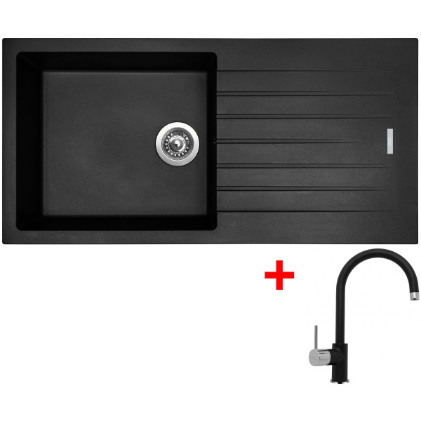 Sinks PERFECTO 1000 Pureblack + Vitalia GR